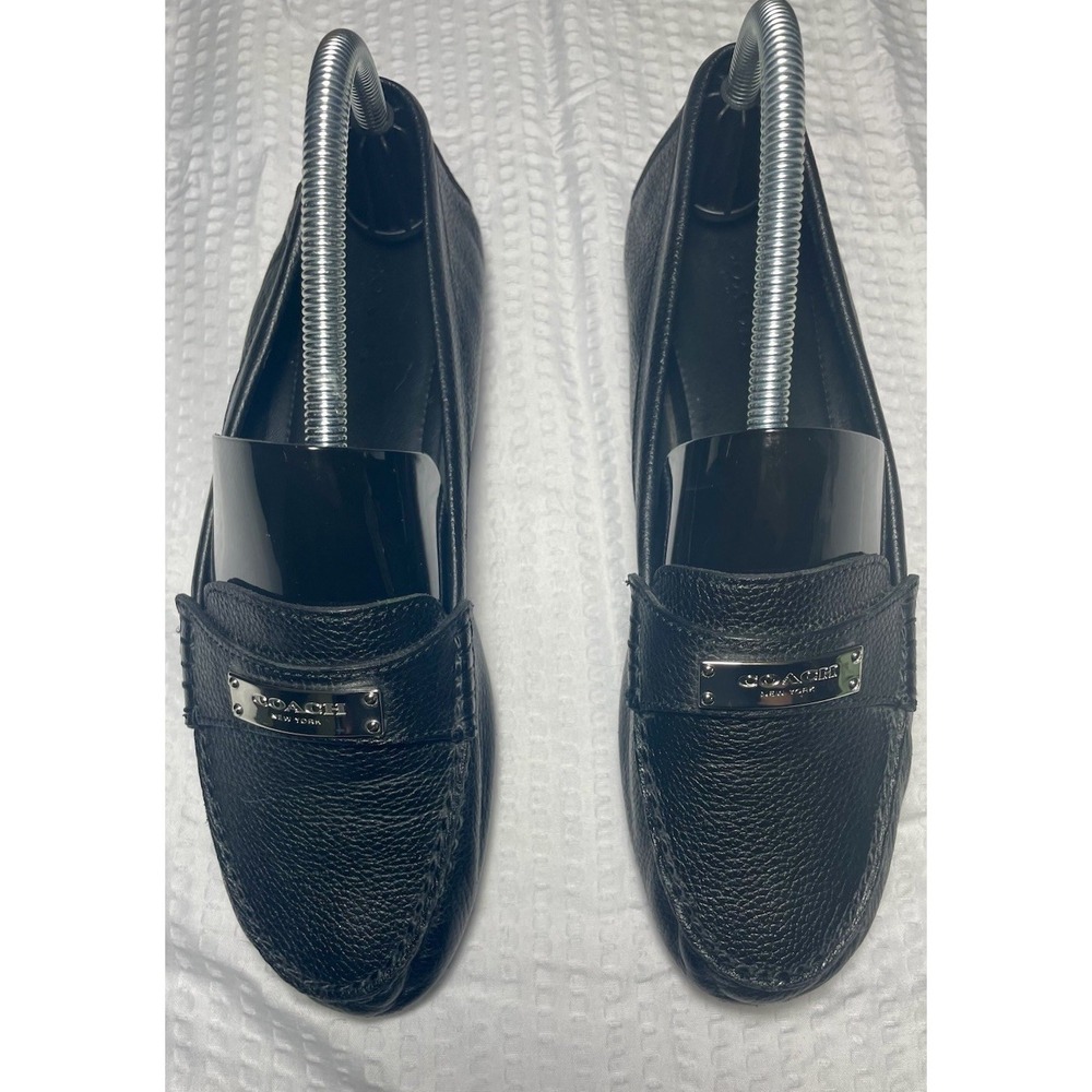 COACH Fredrica Black Leather Loafer Flats Women's sz 8B Shoes Very Little Wear